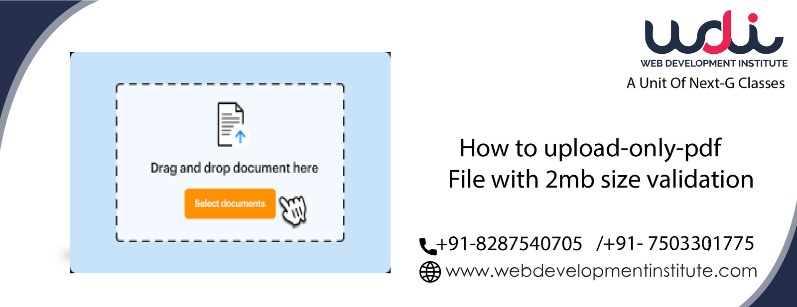How to Upload Only PDF File with 2MB Size Validation
